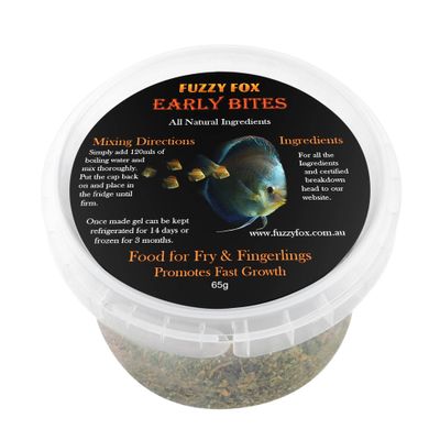 Fuzzy Fox Early Bites Fish Food for Fingerlings &amp; Fry 65g