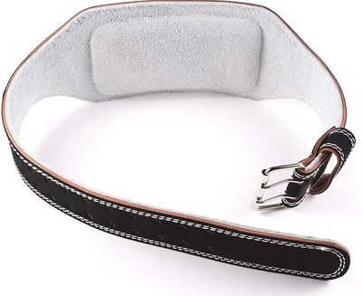 GoFit Padded Etched Leather Weightlifting Belt - Medium