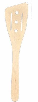 French Woodware Extra Wide Curved Slotted Spatula
