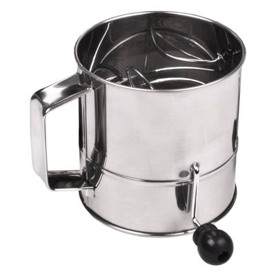 D.line Stainless Steel Flour Sifter Crank - 8 Cup