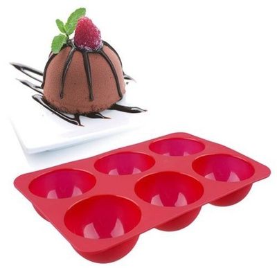 Daily Bake Silicone Dome Dessert Mould - Red
