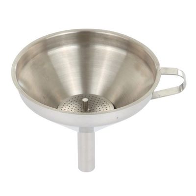 D Line Stainless Steel Funnel With Strainer