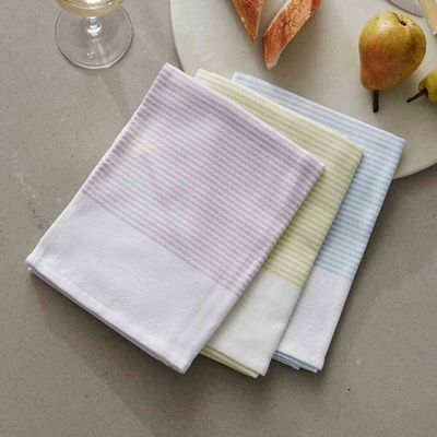 Baksana Thirsty Tea Towels - Bluebell/Lilac/Lime