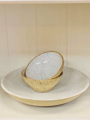 Memento Mori Ceramics Large Shallow - Speckle White
