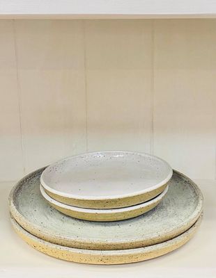 Memento Mori Dinner/Platter Plates - Speckle Grey
