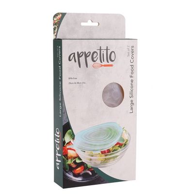 Appetito Reusable Large Silicone Food Covers Set