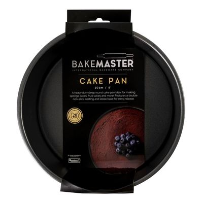 Bakemaster Loose Base Round Deep Cake Pan - 20x8cm