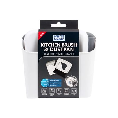 White Magic Kitchen Brush &amp; Dustpan Set