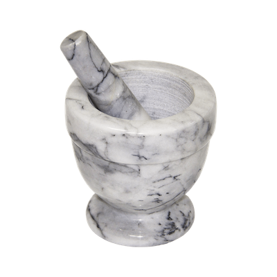 Integra Maison Grey Marble Mortar &amp; Pestle - 10cm