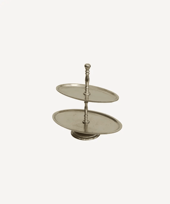 French Country Oval 2 Tier Cake Stand