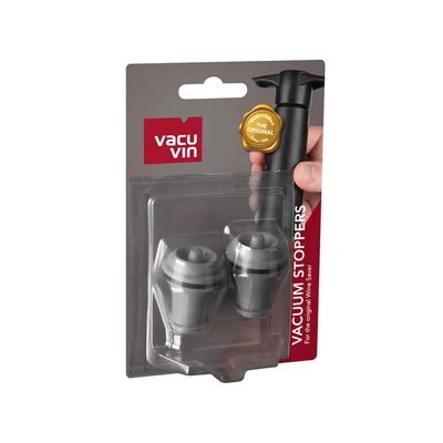 Vacu Vin Vacuum Wine Stopper 2 Piece - Grey