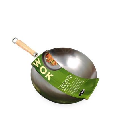 D Line Carbon Steel Stir-Fry Pan - 27cm