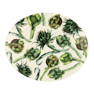 Emma Bridgewater Medium Oval Platter - Vegetable Garden Artichoke
