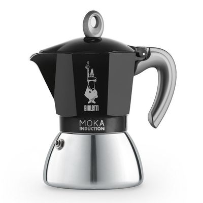 Bialetti Moka Induction Bi Layer - Black 4 Cup