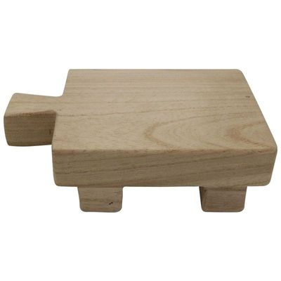 Le Forge Wood Rectangular Mini Pedestal