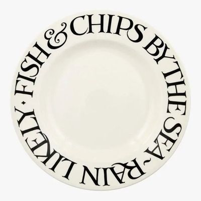 Emma Bridgewater 10 1/2&Prime; Plate - Black Toast Fish &amp; Chips