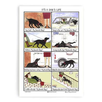 Samuel Lamont Tea Towel - "It's a Dog's Life"