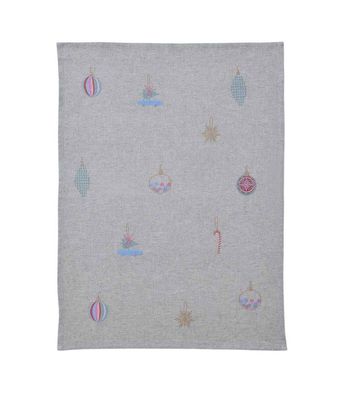 MM Linen Deck The Halls Tea Towel