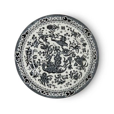 Burleigh Black Regal Peacock Plate