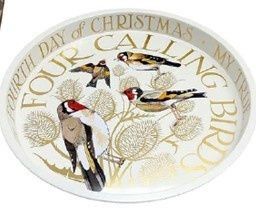 Emma Bridgewater Four Calling Birds Round Tin Tray