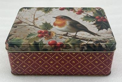 Nostalgia Robins Deep Rectangle Bakery Tin