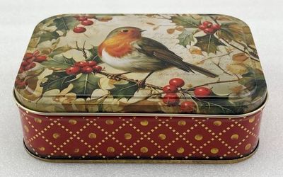 Nostalgia Robins Small Rectangle Tin