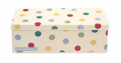 Emma Bridgewater Long Deep Rectangle Tin - Polka Dot