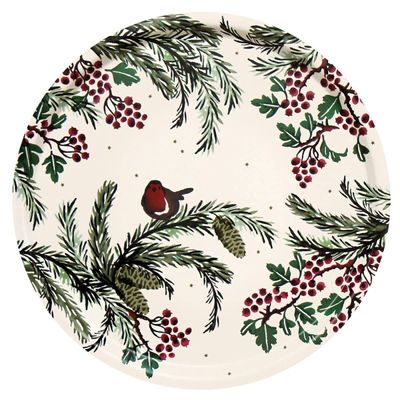 Emma Bridgewater Round Birch Tray - Christmas Spruce