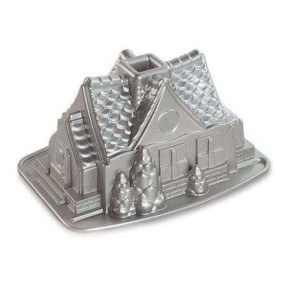 Nordic Ware Sparkling Silver Gingerbread House