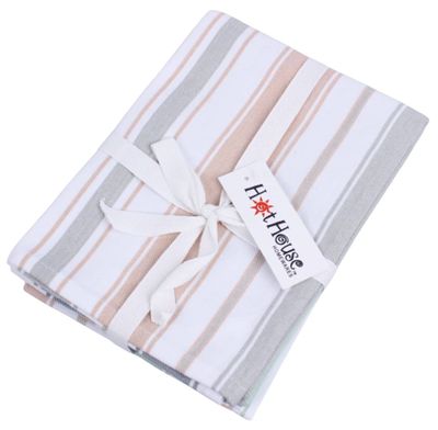 Hot House Morocco Twill Weave 3-Pack Tea Towel Set - Blush