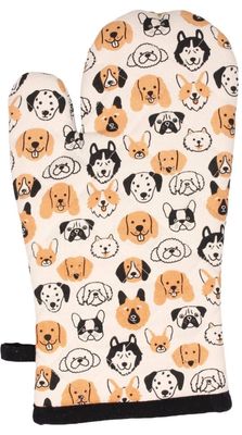 Hot House Printed Oven Glove - Dog Look