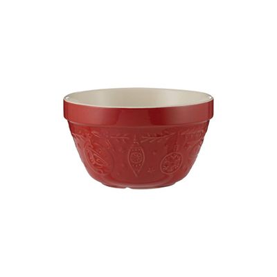 Mason Cash Merry &amp; Bright Red Pudding Basin