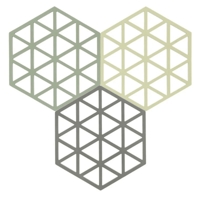 Zone Triangles Green Trivets