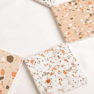 Garcia Porcelain Coasters Square - Terrazzo