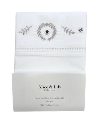 Alice &amp; Lily Embroidered Pillowcase Set