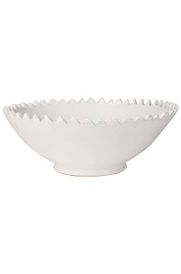 Moroccan White Zigzag Salad Bowl - Large