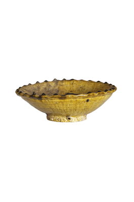 Moroccan Zigzag Medium Bowl - Mustard