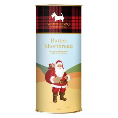 Scottie Dog Shortbread Tube - Christmas