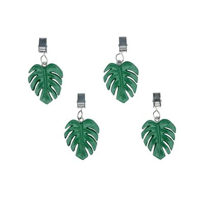 Alfresco Lane Tablecloth Weights Set 4 - Monstera Leaf - Green
