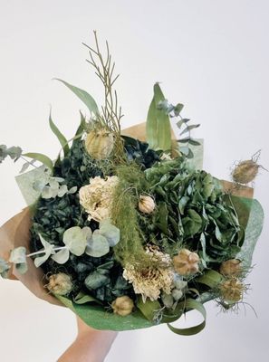 Green &amp; White | L | Dried Flowers