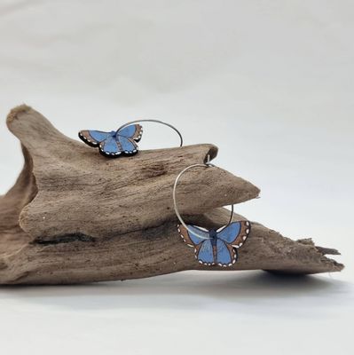 NZ Common Blue Butterfly Earrings | Natty