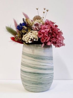 Green &amp; White Swirl Vase | Peter Black