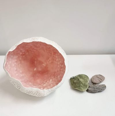Pink velvet coral bowl | Trish Seddon