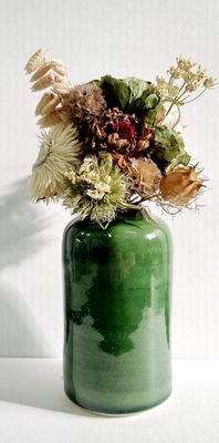 Tall Green Vase | Janine Rees-Thomas