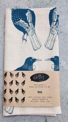 NZ Tui | Tea Towel | Natty Textiles