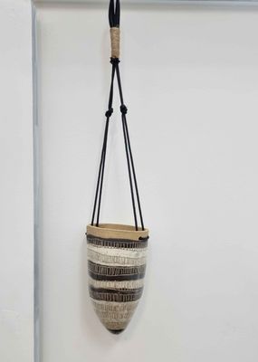 Hand carved hanging pot #1 | Michelle Connolly