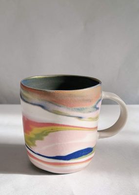 Multi coloured Mug #1 | Wheelthrown| Alex Wilkinson