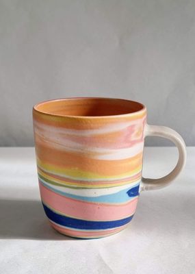 Multi coloured Mug #2 | Wheelthrown| Alex Wilkinson