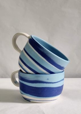 Blue Wide Mugs | Set of 2 | Alex Wilkinson