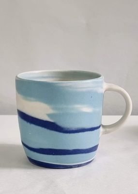 Blue Tall Mug #1 | Wheelthrown | Alex Wilkinson